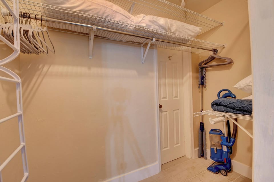 Perfect Walk in Closet with Extra Supplies