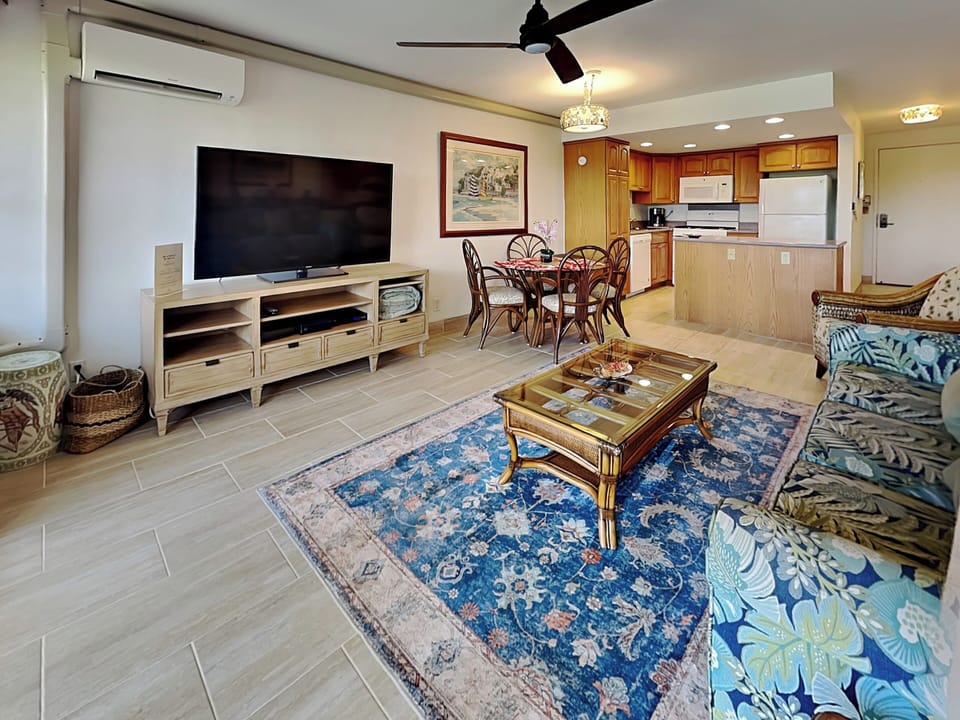 Living Room - Open Layout w/ Kitchen & Dining + Smart TV