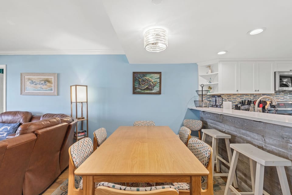 Dining Seating For Six and Counter Seating for Two
