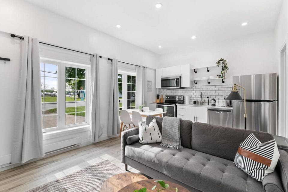 Relax in the living room and watch your favorite shows, lounging is a great way to unwind after a long day.