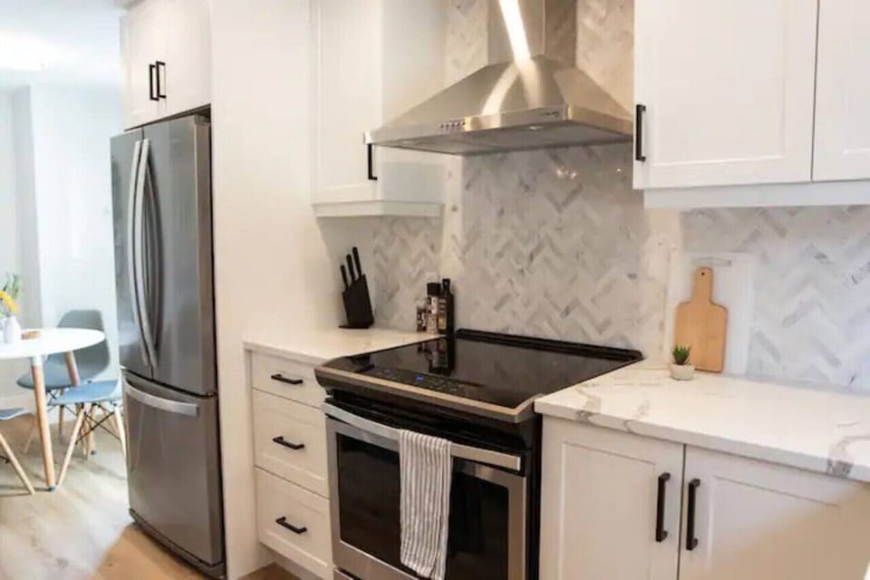 As you step into the kitchen, the clean lines and functional design make you eager to start cooking your favorite dishes.