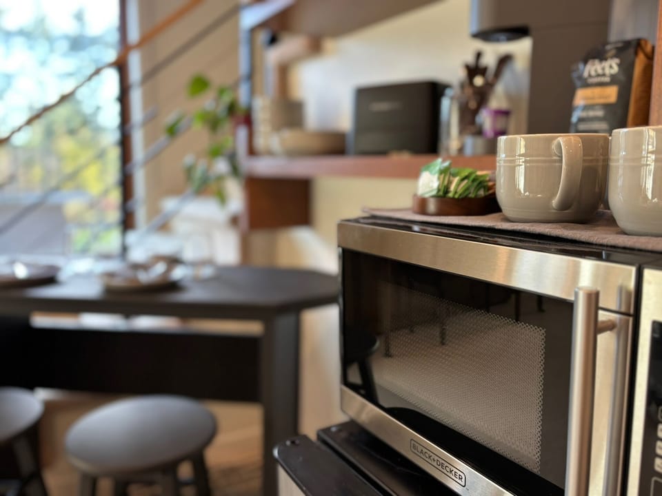 Kitchenette essentials for snacks, reheating, and easy prep