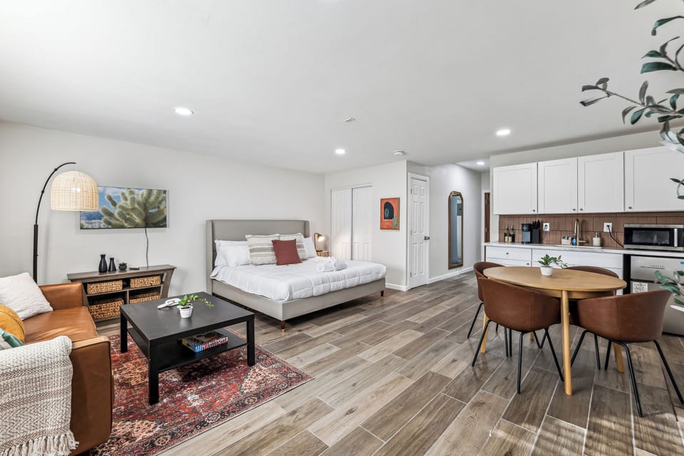 Here's a wide angle welcoming view of the entire unit from the front door.  