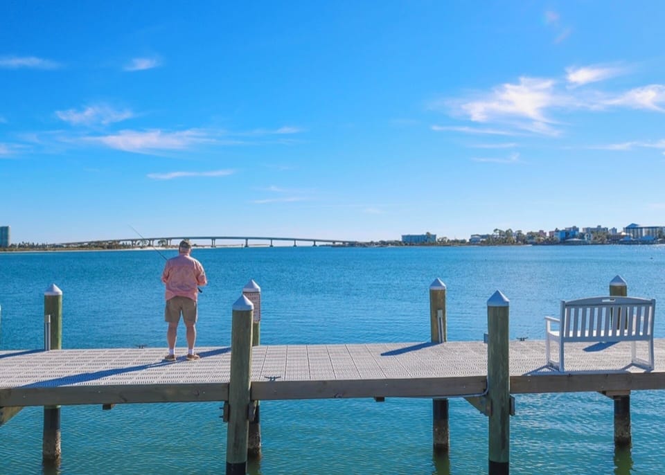 We have a large pier on the bay!