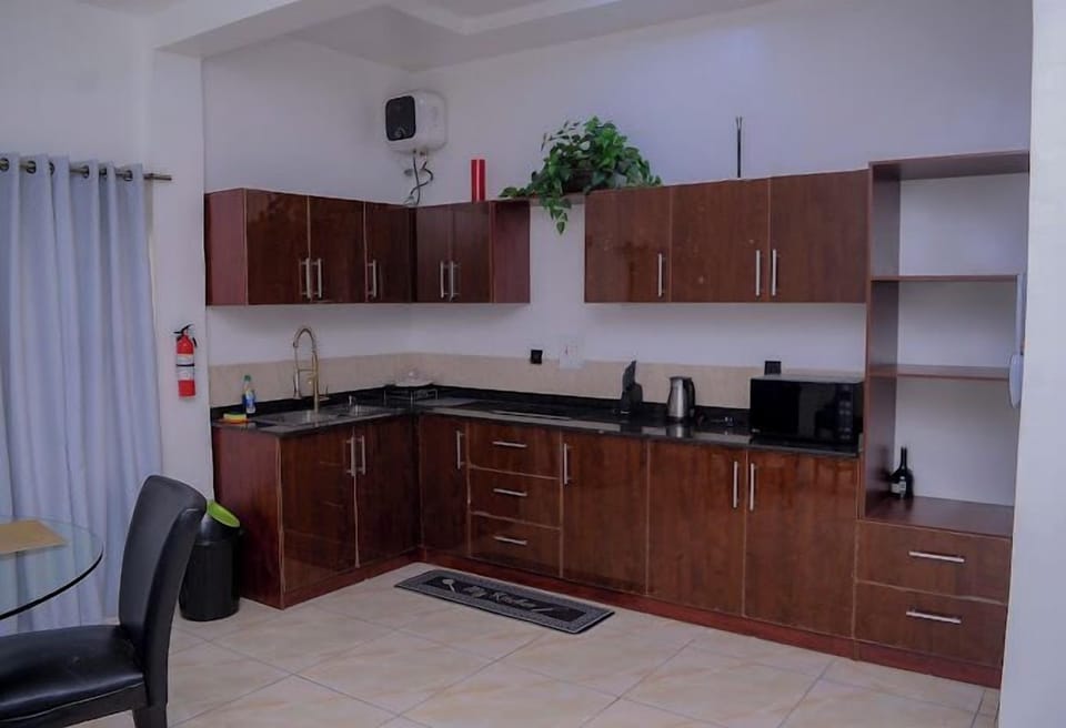 Family Apartment, Balcony, City View | Private kitchen | Fridge, microwave, oven, stovetop