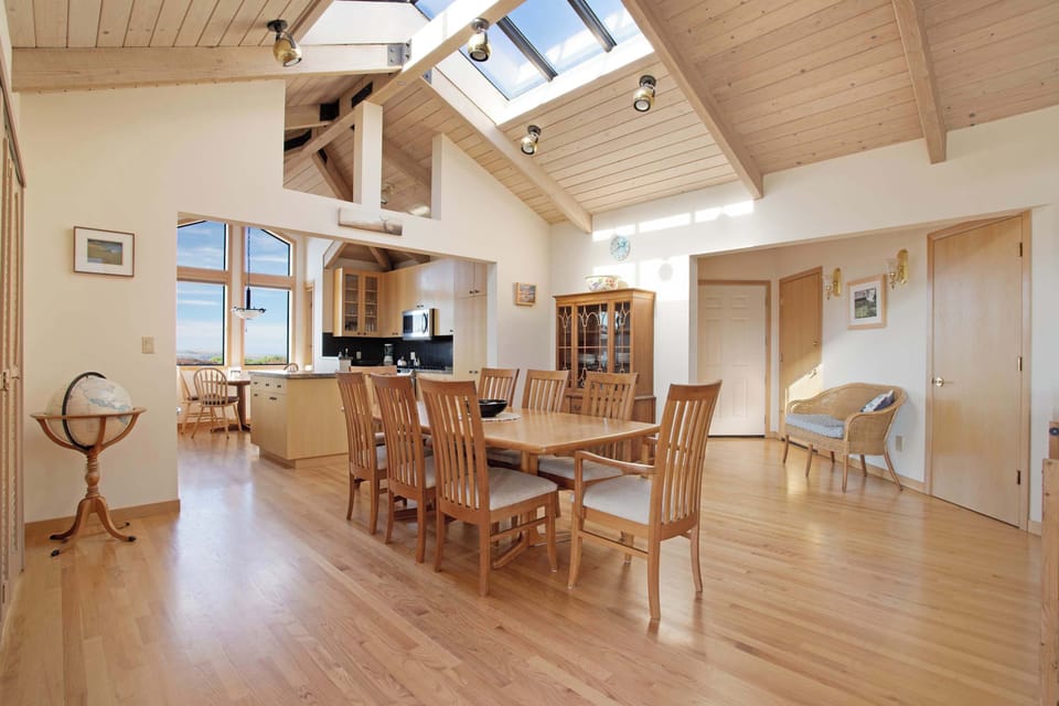 Host meals or game nights at this spacious dining table with seating for eight.