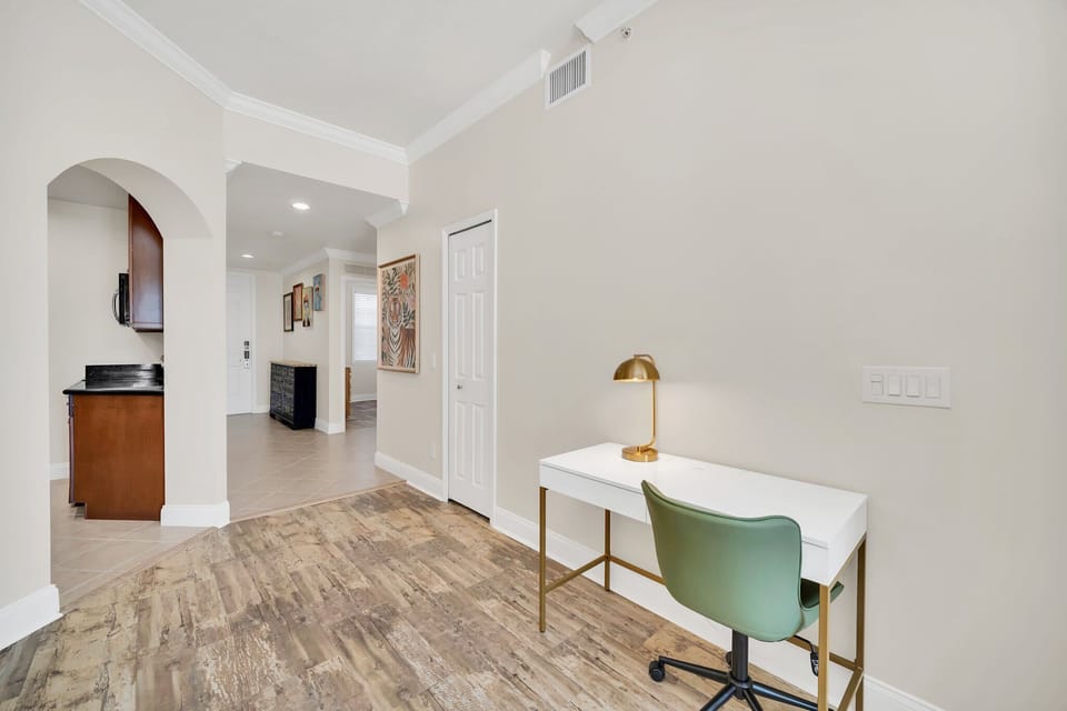Elegant Hallway with Flowing Design to Key Spaces