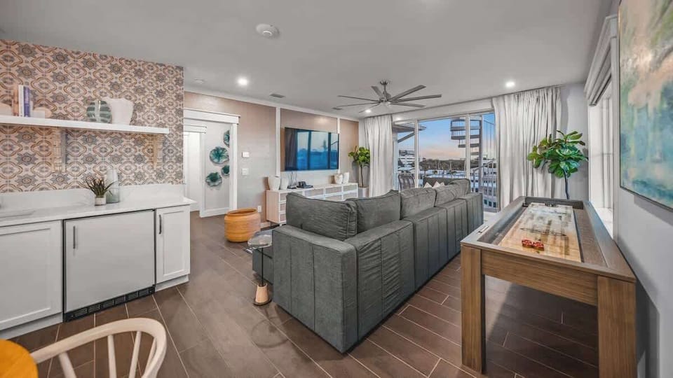 Third Living Level - Club Room - Shuffle Board - Balcony and Rooftop Access - Gulf Views