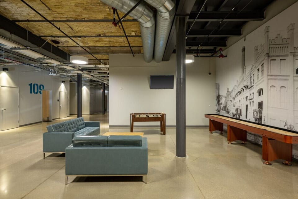 Challenge your friends to a game or unwind in the resident lounge areas