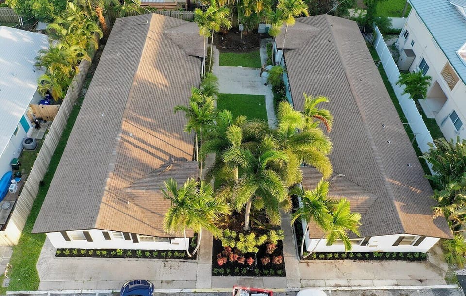 Aerial view of our nice property! Ready to take you in for a great stay!