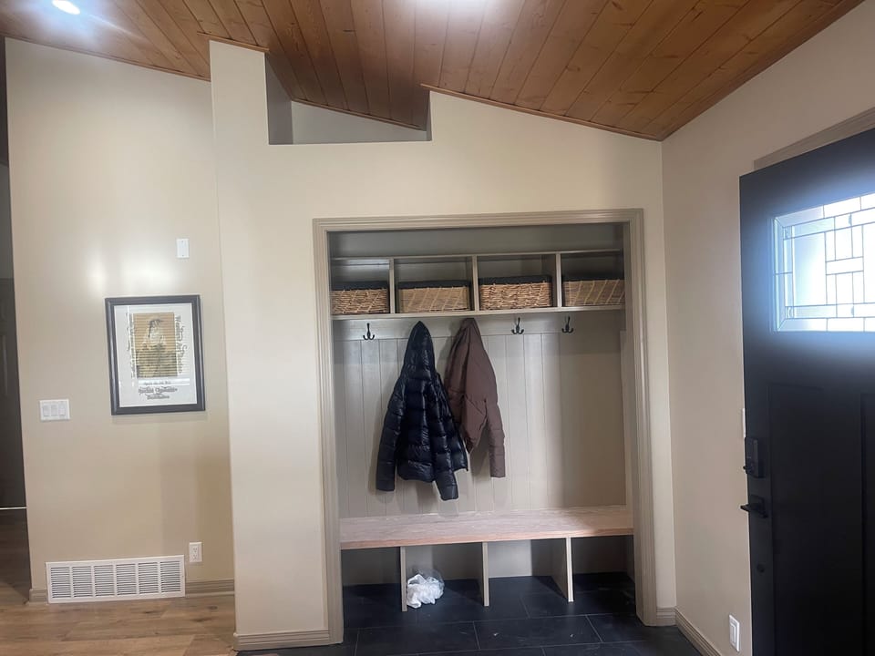 Upstairs mudroom
