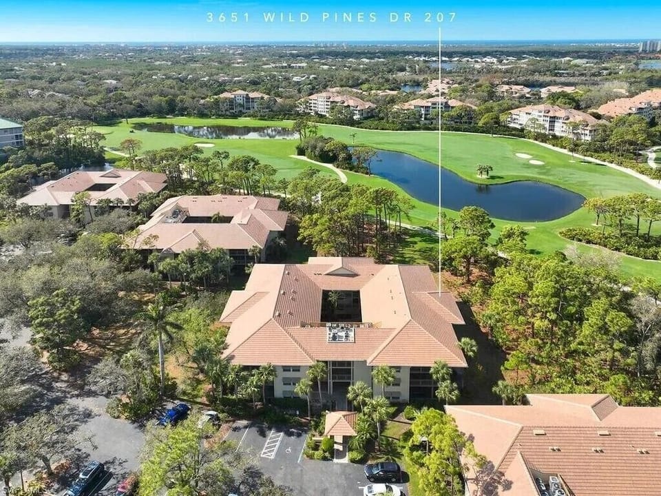 The condo is secluded with a limited view of the Marsh Golf Course. 