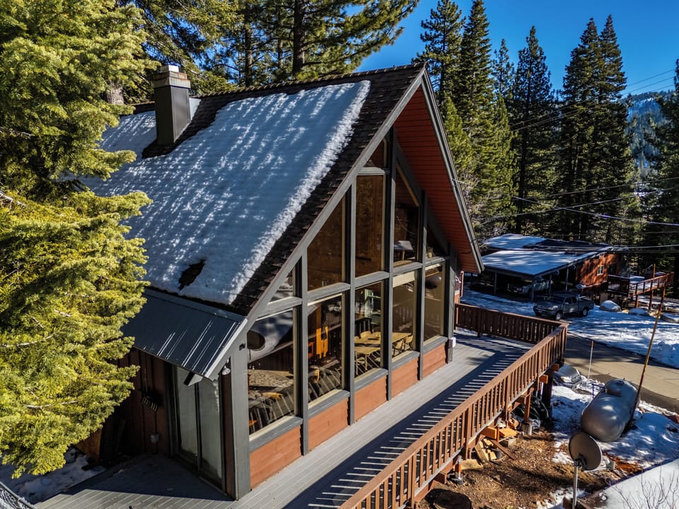 Exterior view of the property with picture windows to bring the outdoors in