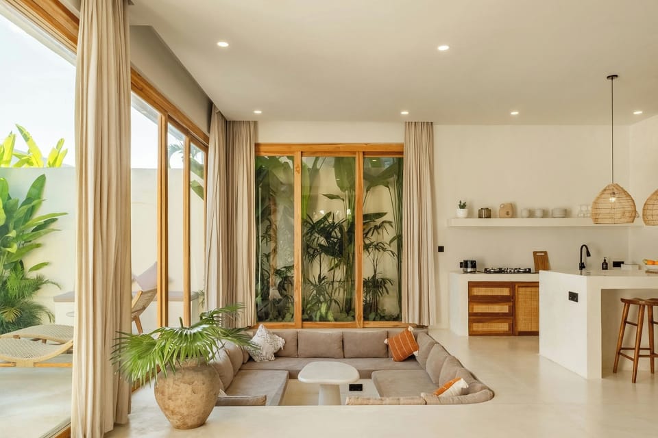 Deluxe Villa, 3 Bedrooms, Patio, Pool View | Living area