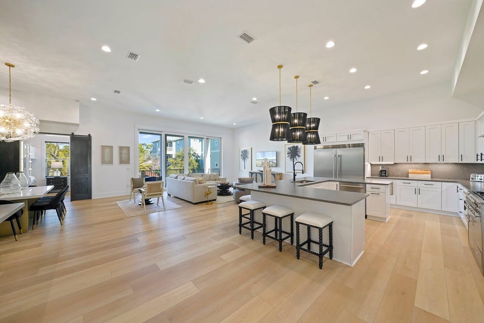 Hey Jude - Santa Rosa Beach - Kitchen, Living Room & Dining Room