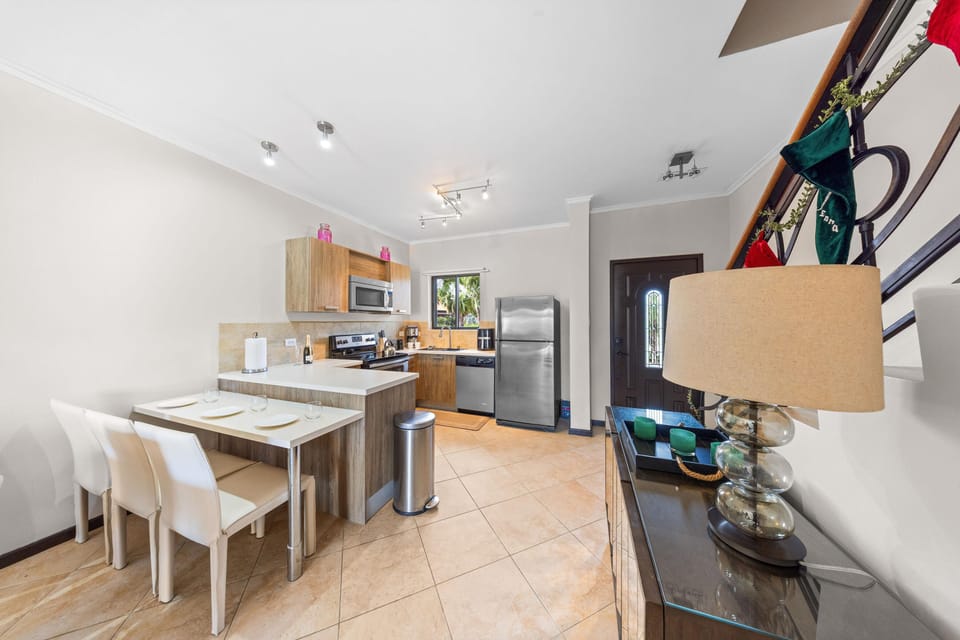 Feel at home and prepare hearty meals in this well-equipped kitchen.