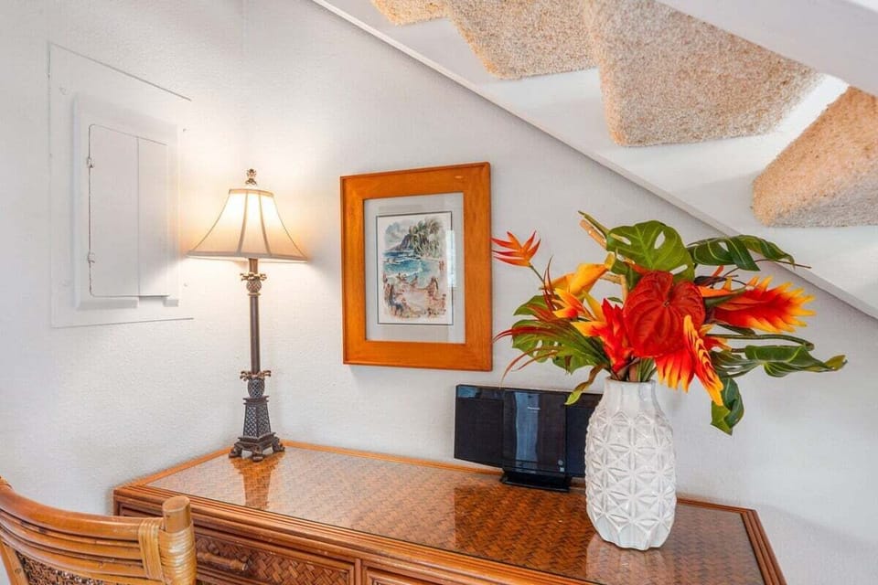Convenient desk area, ideal for remote work
