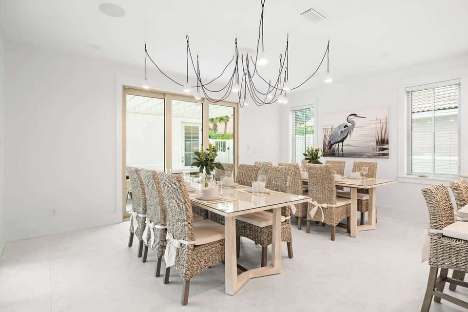 Spacious Dining Area Just Next to the Sliding Glass Doors to the Patio!