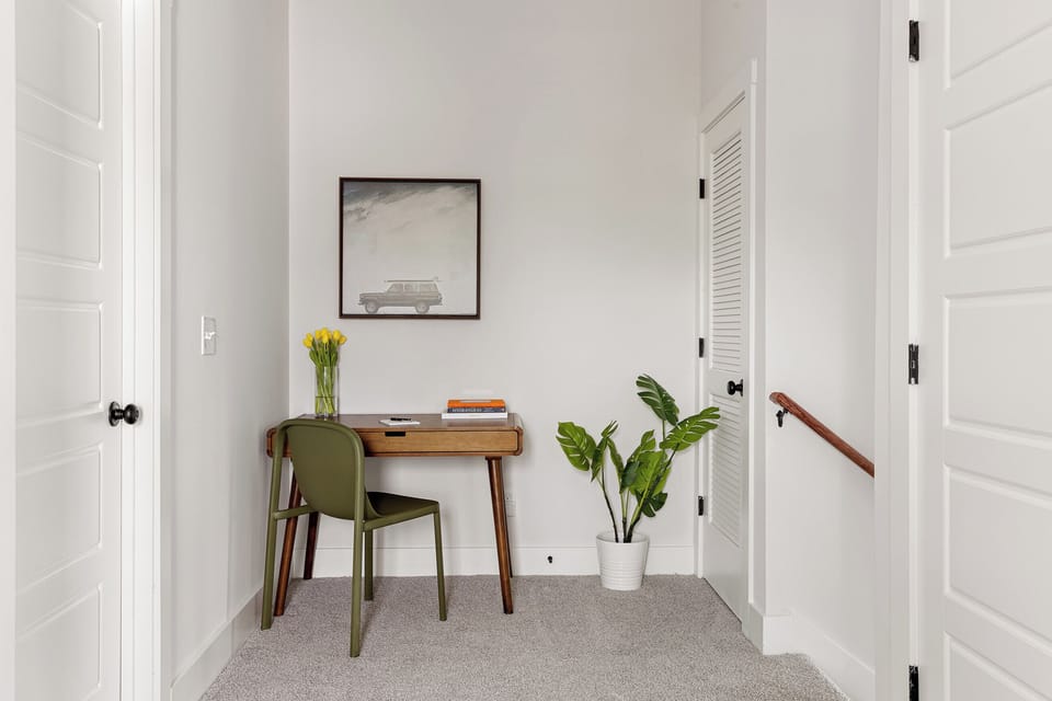 Laptop-friendly table.