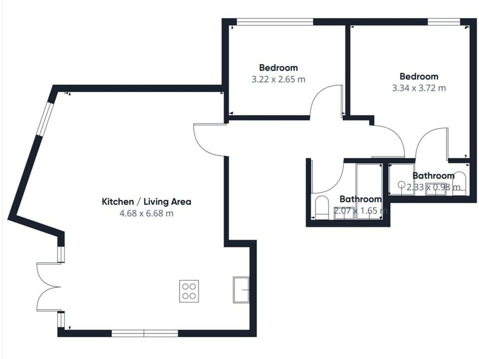 House | 2 bedrooms, Internet