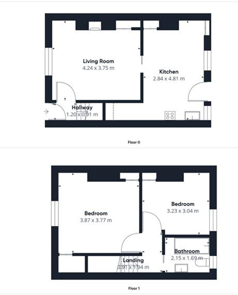 House | 2 bedrooms, desk