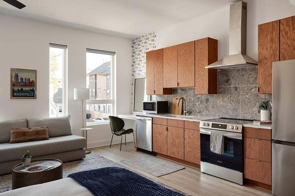 Full kitchen with all the cooking essentials