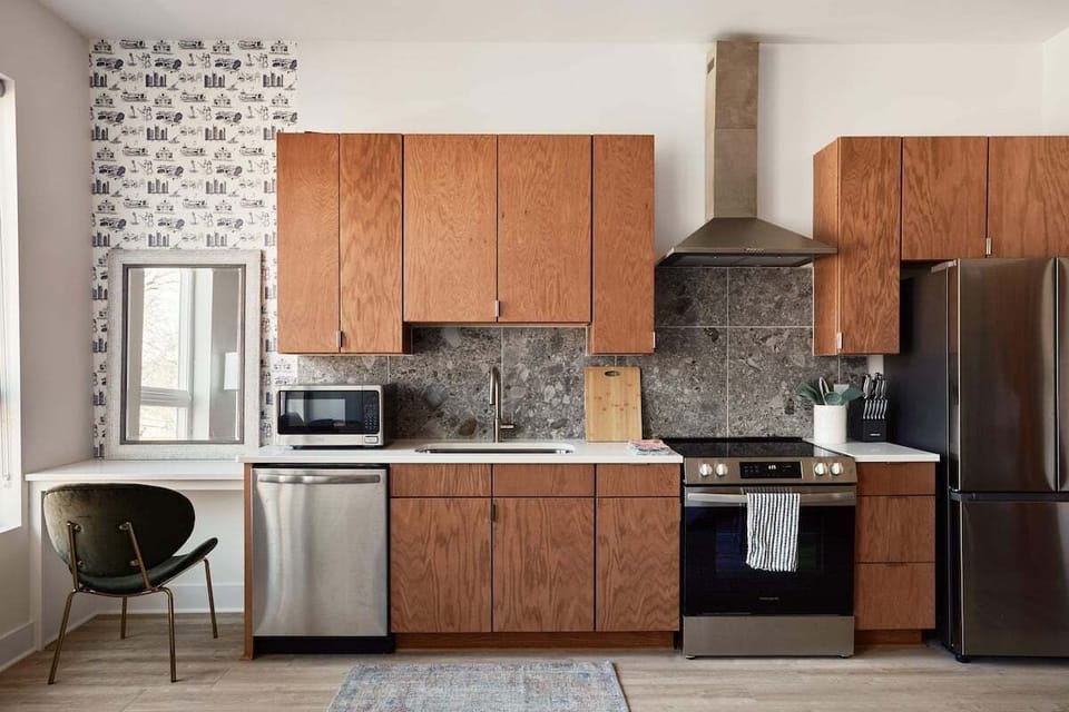Full kitchen with all the cooking essentials