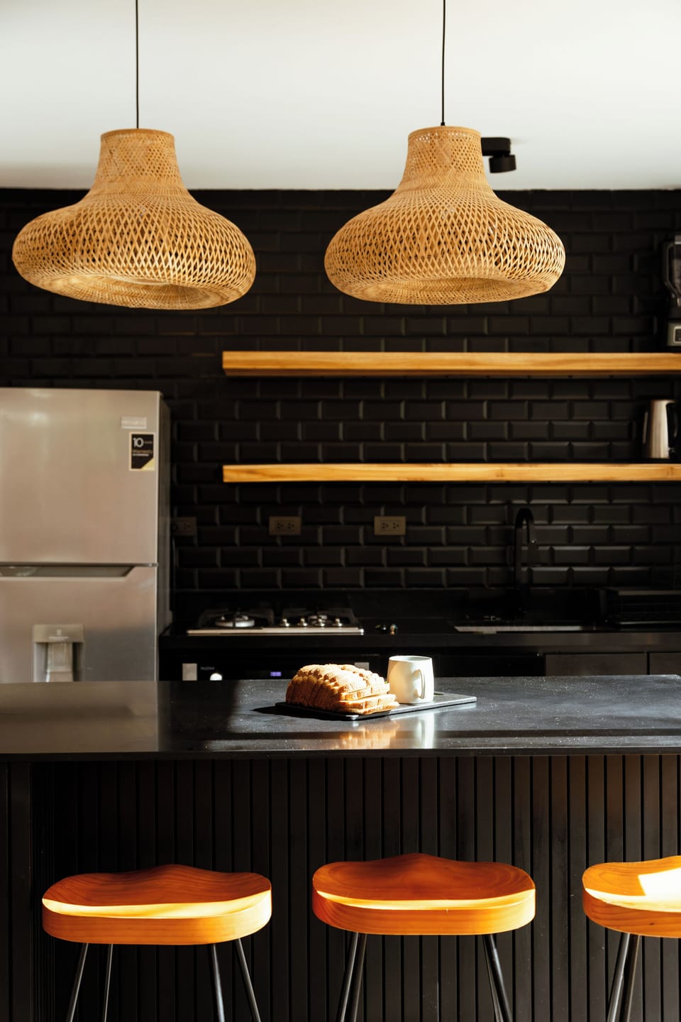 Swell boutique hotel suite 1 | Private kitchen | Full-size fridge, microwave, oven, stovetop