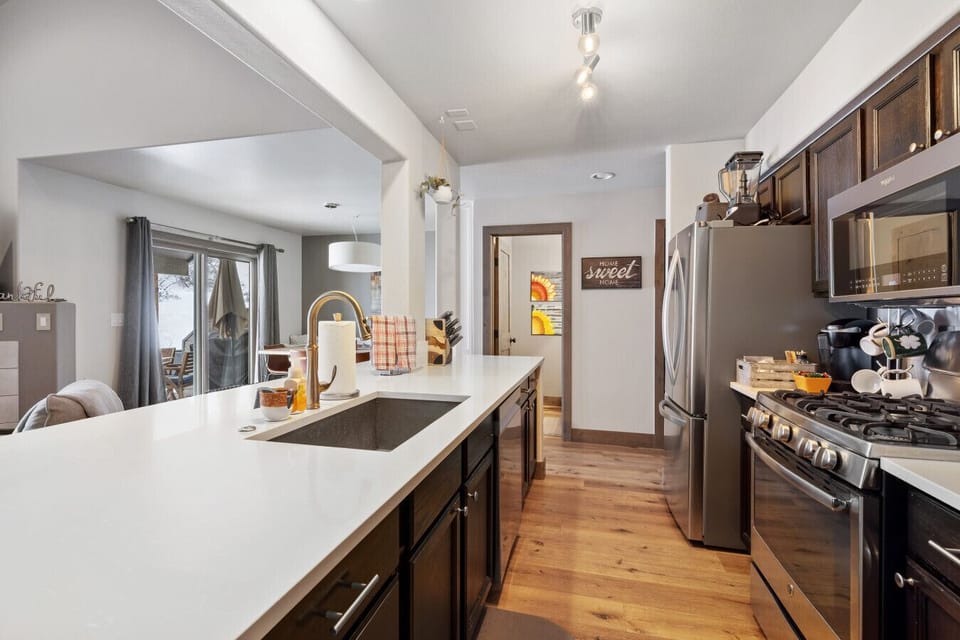 Bright modern kitchen with an open layout