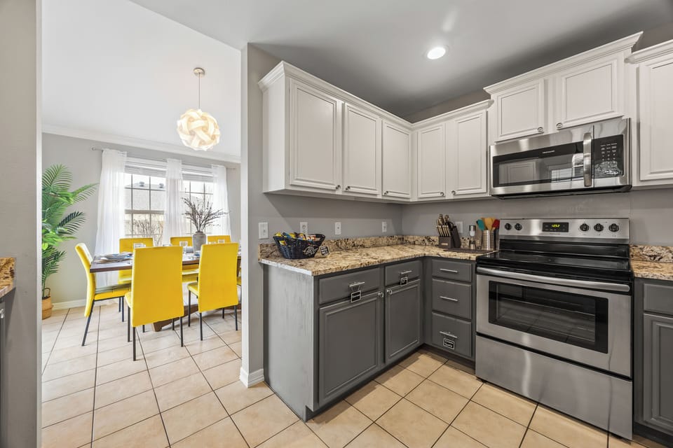 Cook a great meal in our well-stocked kitchen!