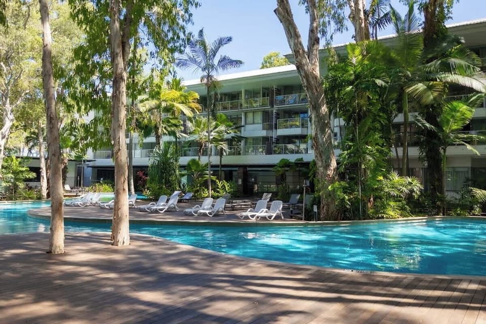Spend sunny afternoons beside the resort-style lagoon pool, surrounded by tropical greenery and inviting spaces to cool off and unwind.