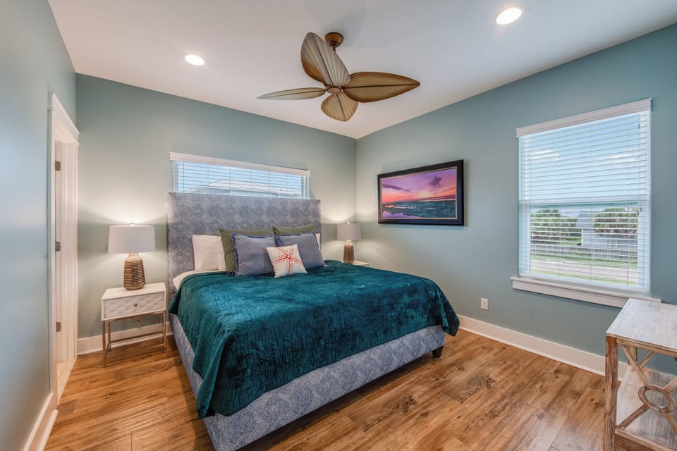 one of two master bedrooms