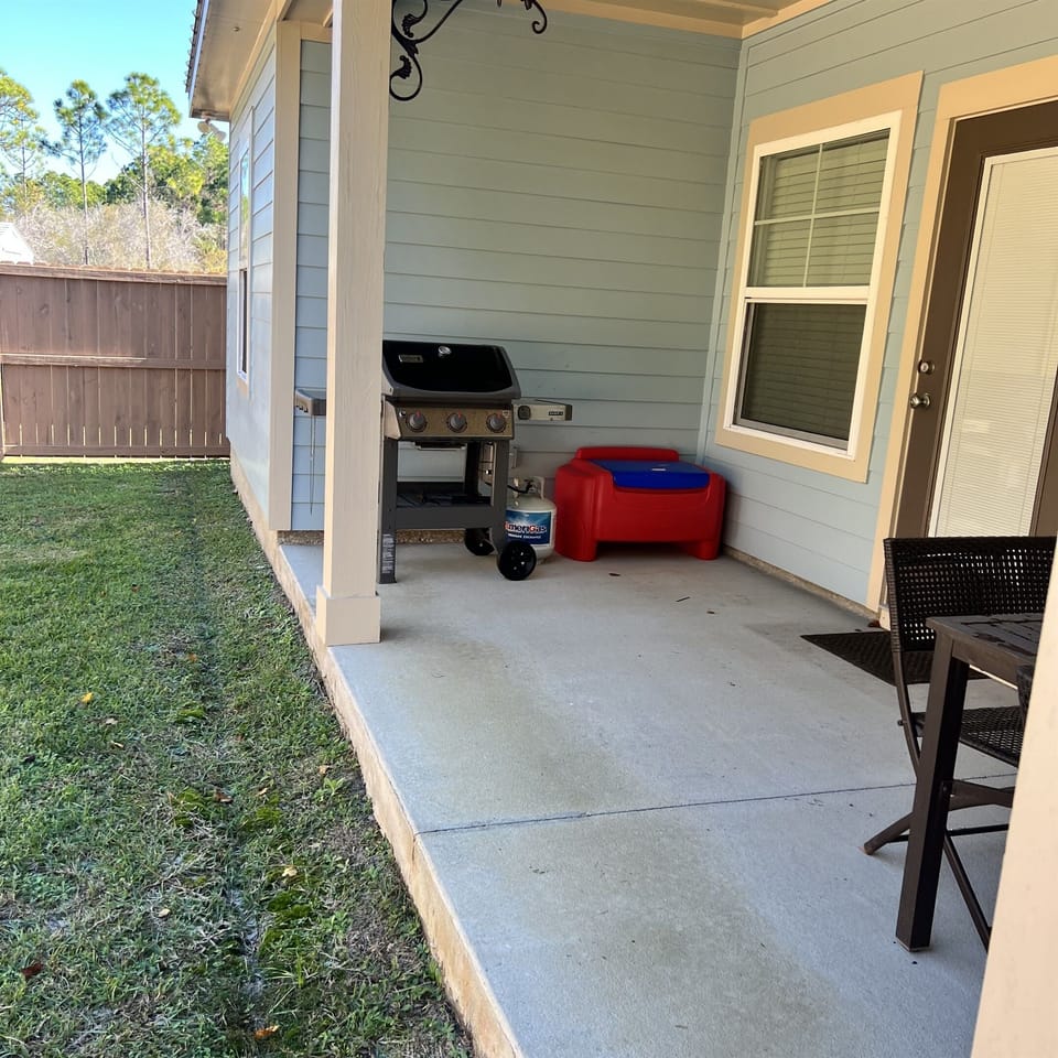 Outdoor grilling area