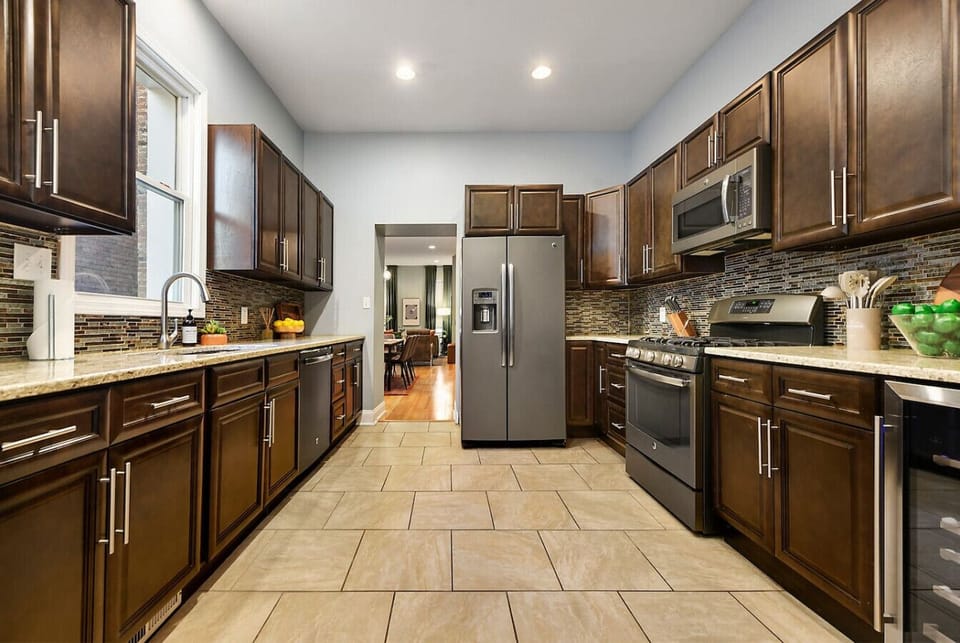 Cook your favorite meals in this well-stocked kitchen with plenty of counter space.