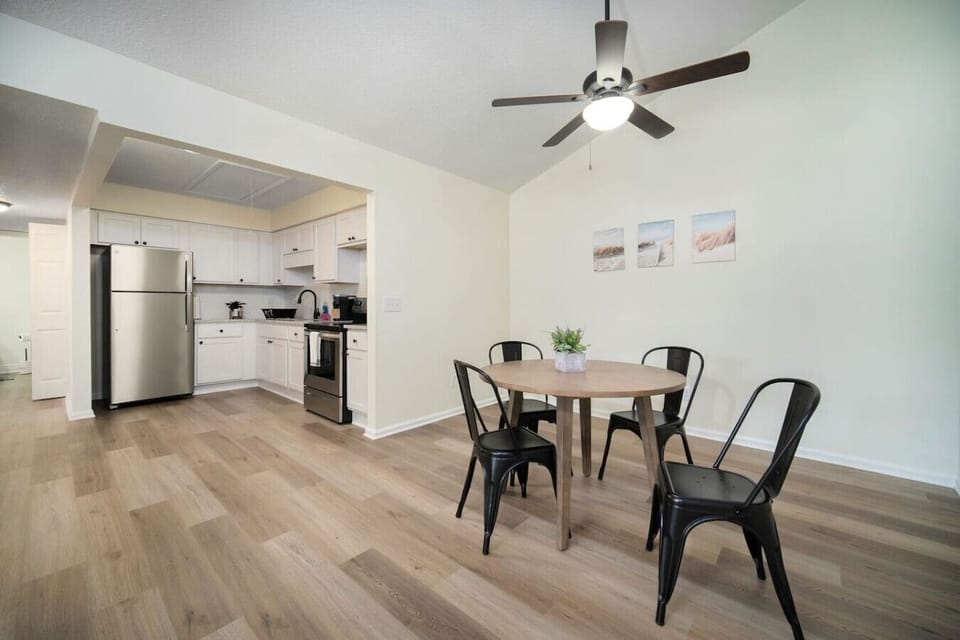 Stylish dining area perfect for group meals.