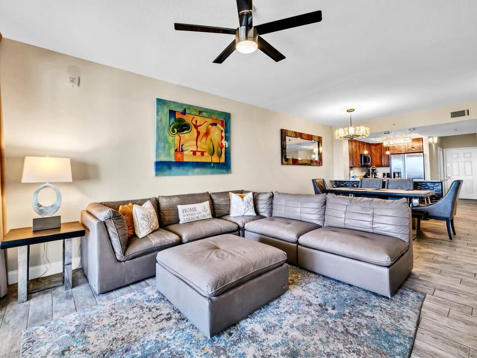 Open Concept Living, Dining, and Kitchen