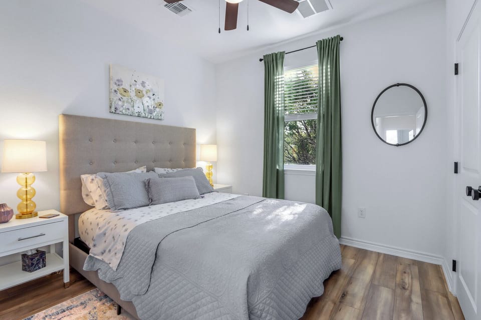 Bedroom three has a queen size bed