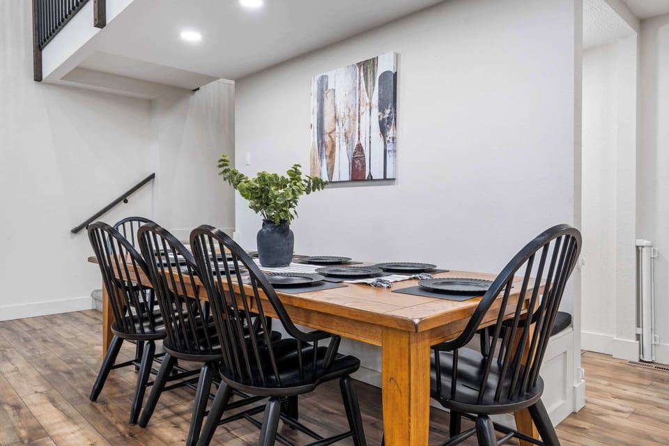 Gather for unforgettable meals together at the dining table, seating 10