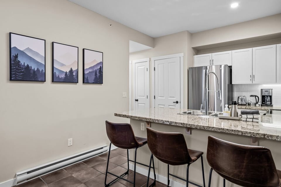 Additional kitchen dining and socializing space.
