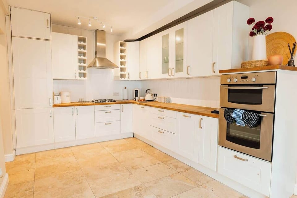 There is plenty of storage in the spacious kitchen