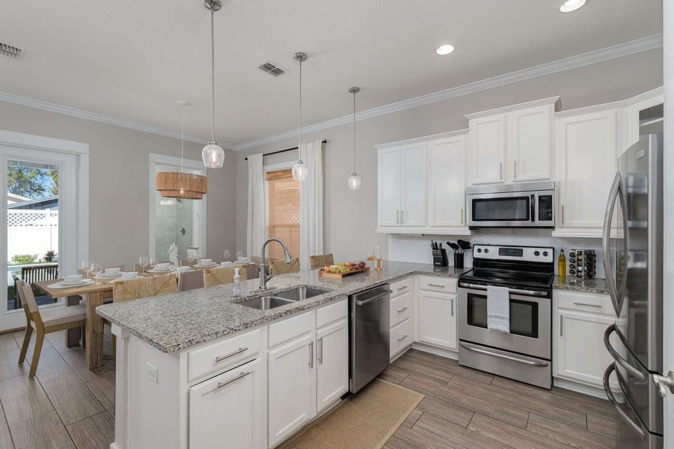 Cook up something special! Our fully equipped kitchen has everything you need to prepare your favorite meals.