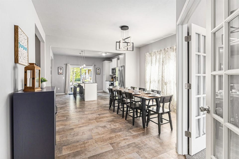 The home is open and airy