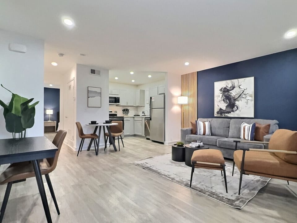 Step into a beautifully crafted furnished apartment featuring a stylish living room that perfectly blends comfort with contemporary design.