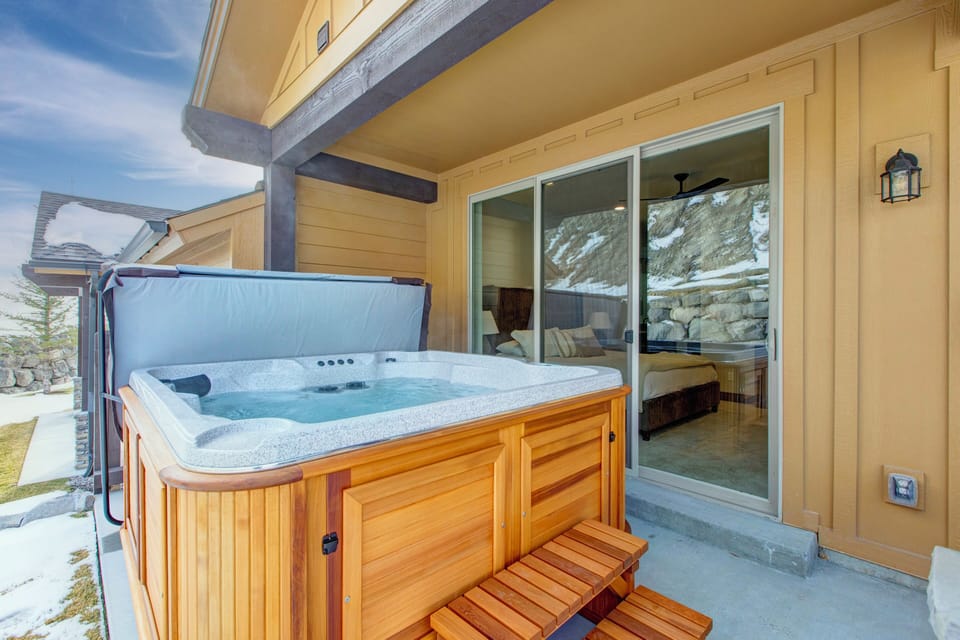 Private outdoor hot tub