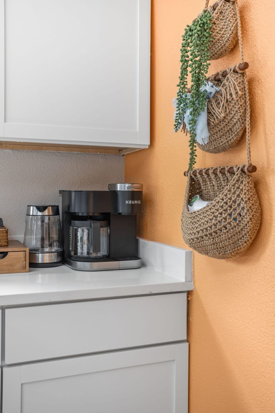Dedicated coffee station in the kitchen