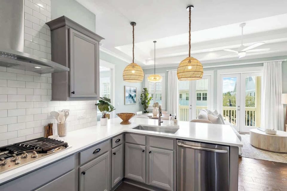 Gourmet kitchen.