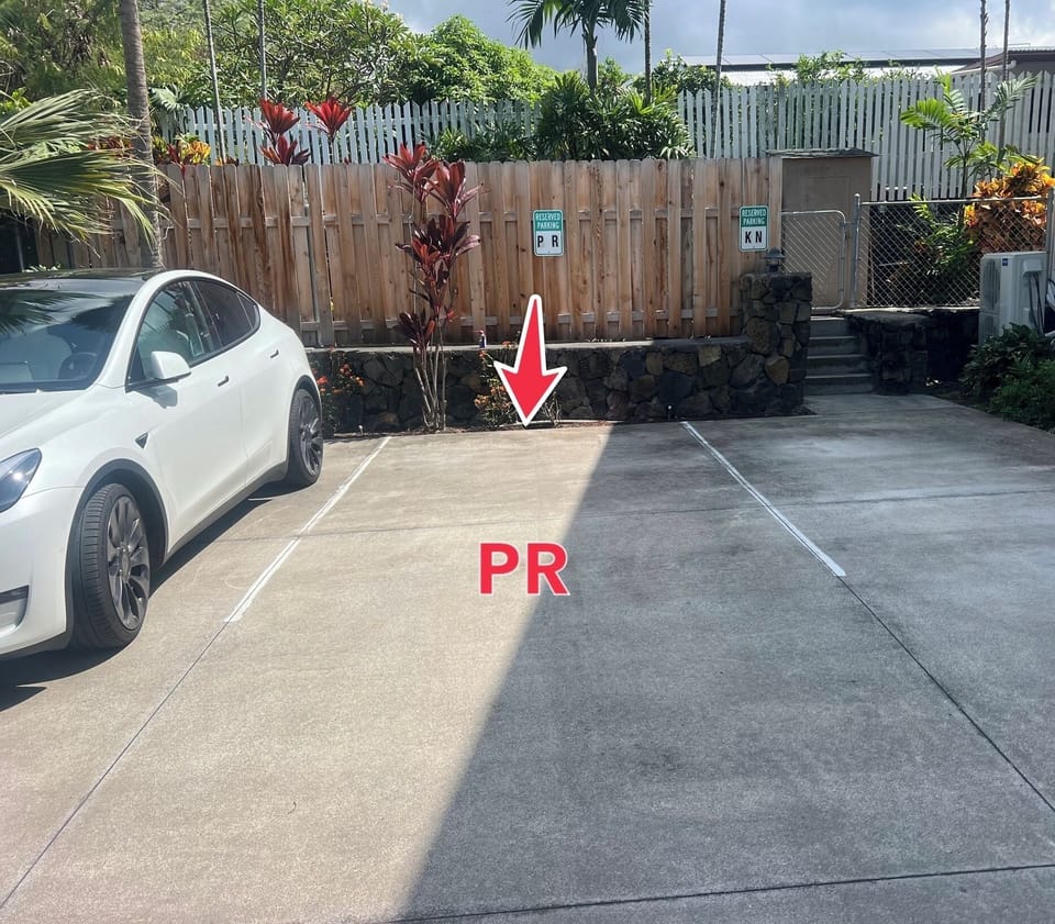 One free, reserved, on-site parking space available during your stay.