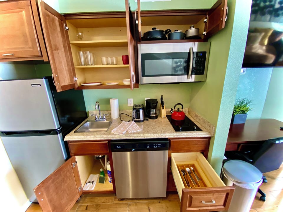 Fully stocked with the basics to whip up a home-style meal. 