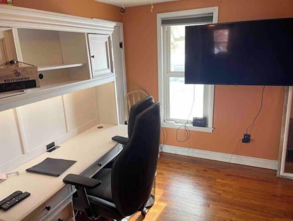 Upstairs workspace