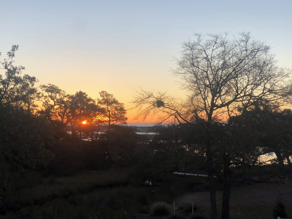 Sunrise from deck